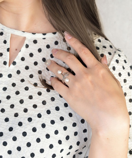 BROTHERHOOD（ブラザーフッド）の「【earyear】Knot Pearl Ring（リング・レディース・シルバー・FREE）」の5枚目の写真
