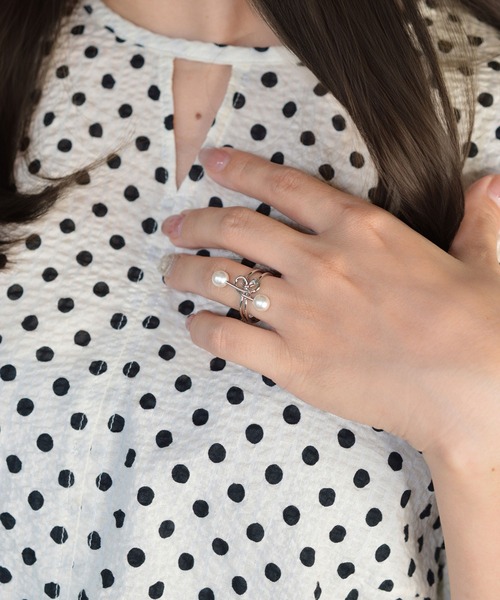 BROTHERHOOD（ブラザーフッド）の「【earyear】Knot Pearl Ring（リング・レディース・シルバー・FREE）」の7枚目の写真