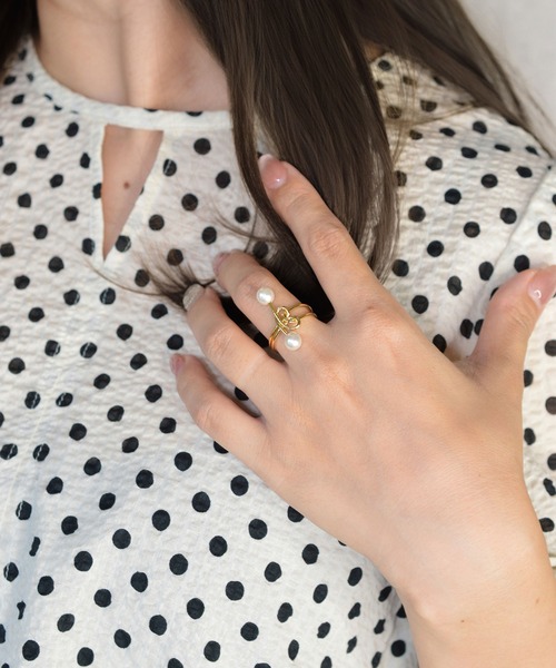 BROTHERHOOD（ブラザーフッド）の「【earyear】Knot Pearl Ring（リング・レディース・シルバー・FREE）」の12枚目の写真