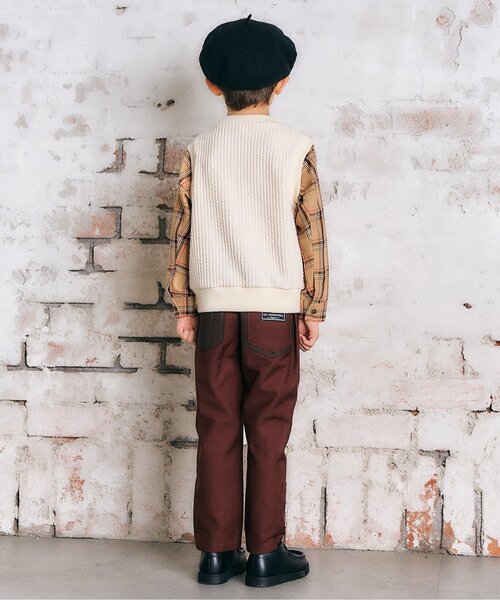 apres les cours(アプレレクール)の「【リンク】ベストドッキングTシャツ(Tシャツ/カットソー・キッズ・ブラック/ベージュ・90/100/110/120/80/130)」の4枚目の写真