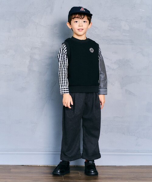 apres les cours(アプレレクール)の「【リンク】ベストドッキングTシャツ(Tシャツ/カットソー・キッズ・ブラック/ベージュ・90/100/110/120/80/130)」の7枚目の写真