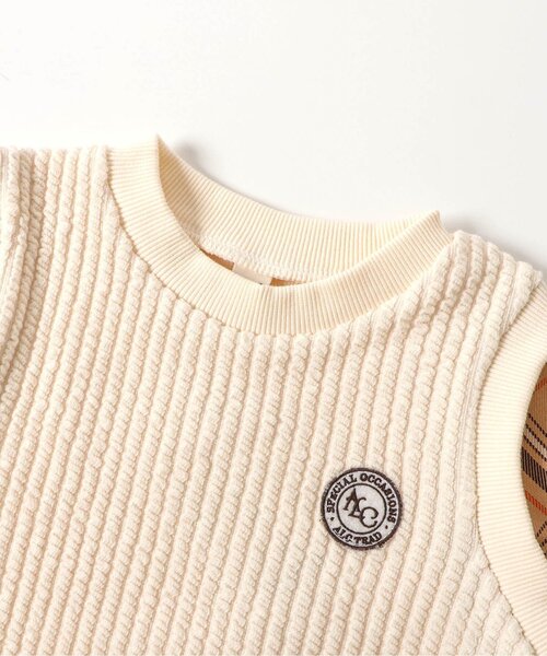 apres les cours(アプレレクール)の「【リンク】ベストドッキングTシャツ(Tシャツ/カットソー・キッズ・ブラック/ベージュ・90/100/110/120/80/130)」の15枚目の写真