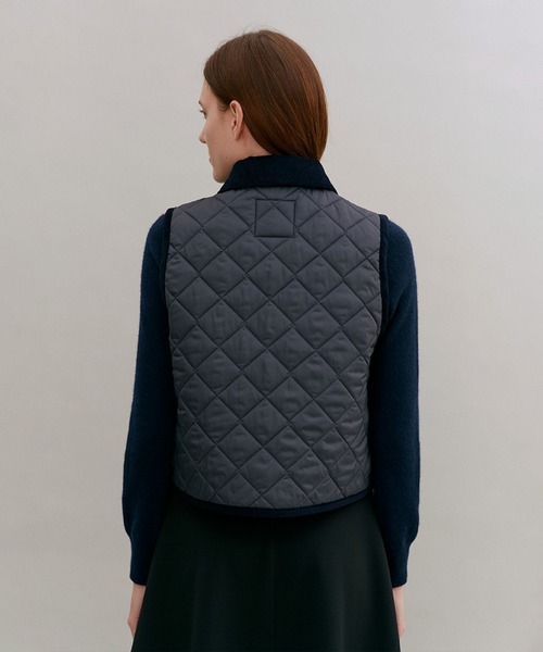 HYEON /blossom gilet グレー Cropped Raydon Gilet Womens / クロップド レイドン ジレ ウィメンズ