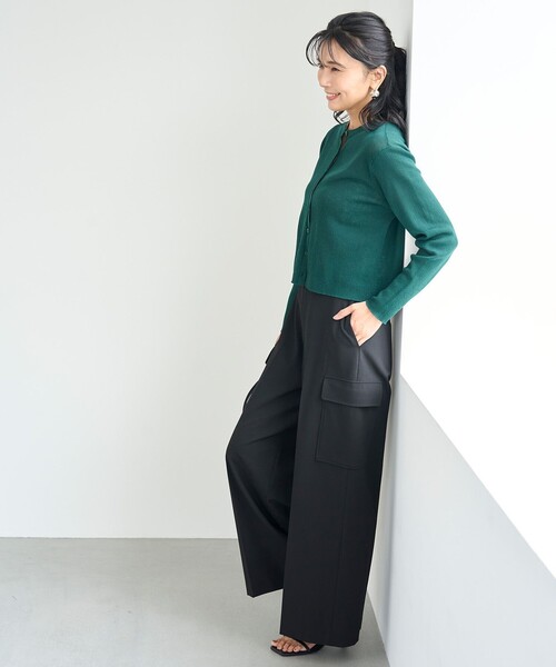 UNFILO(アンフィーロ)の「ウールライク カーゴワイドパンツ(カーゴパンツ・レディース・ベージュ系/ブラック系・X-SMALL/SMALL/MEDIUM/LARGE)」の12枚目の写真