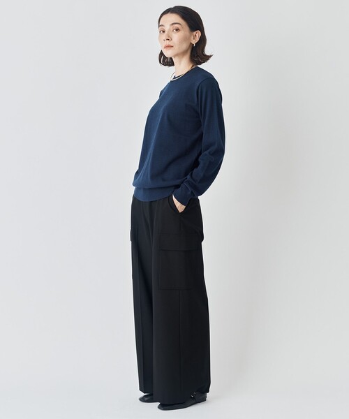 UNFILO(アンフィーロ)の「ウールライク カーゴワイドパンツ(カーゴパンツ・レディース・ベージュ系/ブラック系・X-SMALL/SMALL/MEDIUM/LARGE)」の14枚目の写真