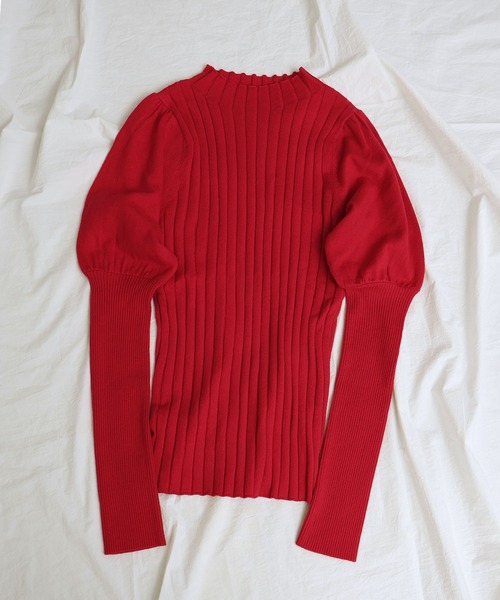 fig Ｌondon（フィグロンドン）の「Audrey puff pullover（ニット/セーター・レディース・ブラック/アイボリー/レッド・FREE）」の3枚目の写真