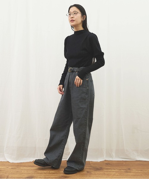 fig Ｌondon（フィグロンドン）の「Audrey puff pullover（ニット/セーター・レディース・ブラック/アイボリー/レッド・FREE）」の21枚目の写真