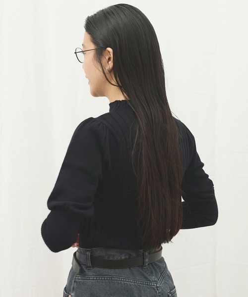 fig Ｌondon（フィグロンドン）の「Audrey puff pullover（ニット/セーター・レディース・ブラック/アイボリー/レッド・FREE）」の12枚目の写真