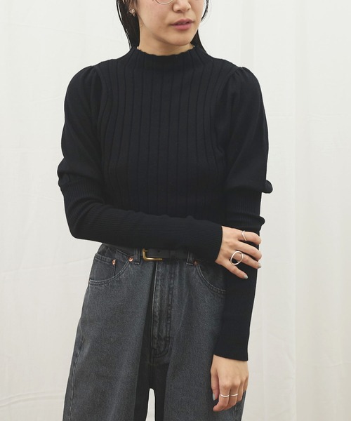 fig Ｌondon（フィグロンドン）の「Audrey puff pullover（ニット/セーター・レディース・ブラック/アイボリー/レッド・FREE）」の14枚目の写真