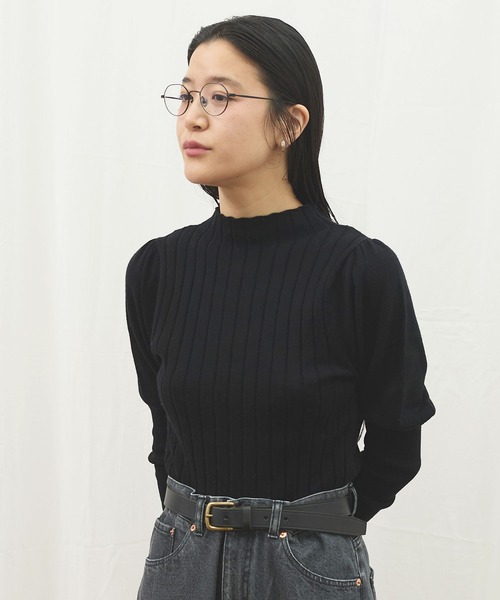 fig Ｌondon（フィグロンドン）の「Audrey puff pullover（ニット/セーター・レディース・ブラック/アイボリー/レッド・FREE）」の18枚目の写真