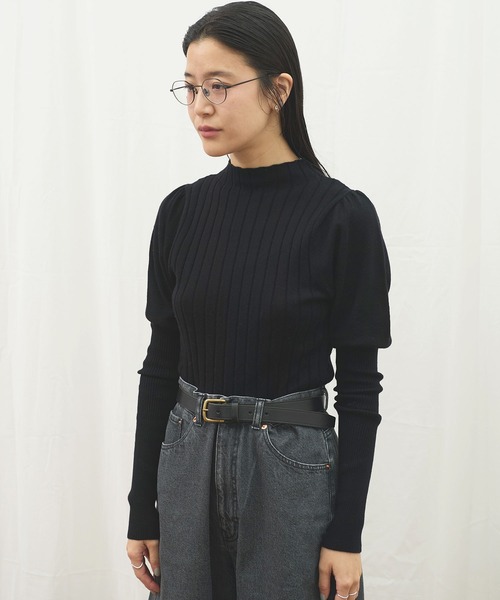 fig Ｌondon（フィグロンドン）の「Audrey puff pullover（ニット/セーター・レディース・ブラック/アイボリー/レッド・FREE）」の19枚目の写真