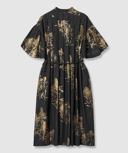 ハウス オブ ロータス ハクプリント　ワンピース　size2（M） ハクプリントスタンドカラーワンピース ｜ハウス オブ ロータス