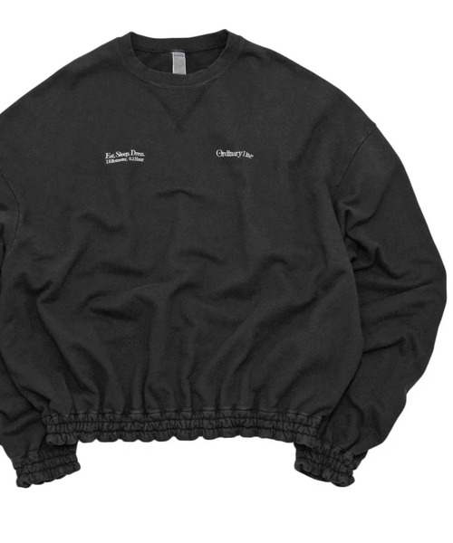 SHINYAKOZUKA（シンヤコヅカ）の「【SHINYAKOZUKA】 WASHED ORDINARY HOME HIS CREW WITH NO EFFECT（スウェット・メンズ・ブラック・SMALL/MEDIUM）」の3枚目の写真