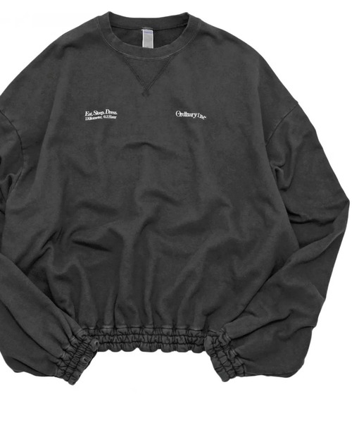 SHINYAKOZUKA（シンヤコヅカ）の「【SHINYAKOZUKA】 WASHED ORDINARY HOME HIS CREW WITH NO EFFECT（スウェット・メンズ・ブラック・SMALL/MEDIUM）」の4枚目の写真