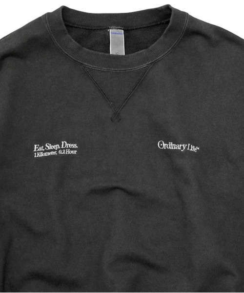 SHINYAKOZUKA（シンヤコヅカ）の「【SHINYAKOZUKA】 WASHED ORDINARY HOME HIS CREW WITH NO EFFECT（スウェット・メンズ・ブラック・SMALL/MEDIUM）」の6枚目の写真