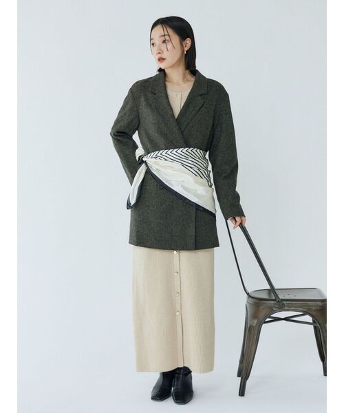 LAGUNAMOON(ラグナムーン)の「フロントポケットIラインニットワンピース(ワンピース・レディース・ベージュ/モカ/レッド・SMALL/MEDIUM)」の17枚目の写真