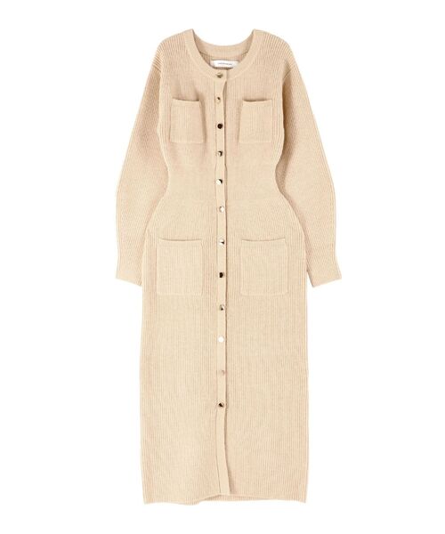 フロントポケットIラインニットワンピース（ワンピース）｜LAGUNAMOON