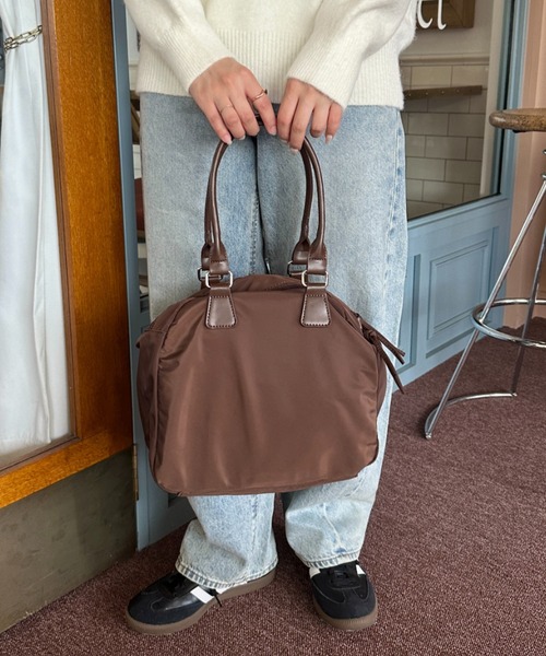 セール】ダブルポケットナイロン2WAYボストンバッグ（ボストンバッグ