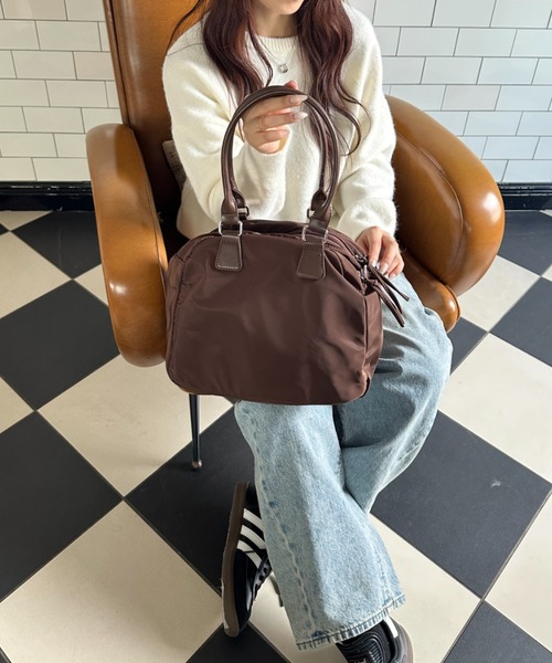 セール】ダブルポケットナイロン2WAYボストンバッグ（ボストンバッグ