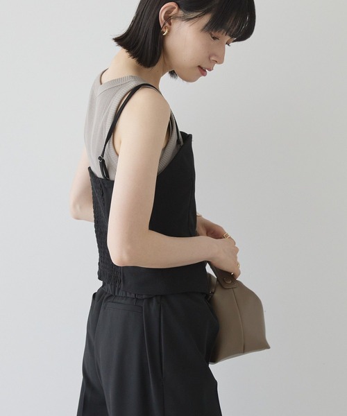 AMERICAN HOLIC（アメリカンホリック）の「【2WAY】イージーケアフロントボタンビスチェ（ベスト・レディース・ブルー系その他4/杢グレー/ブラック・S/M）」の20枚目の写真