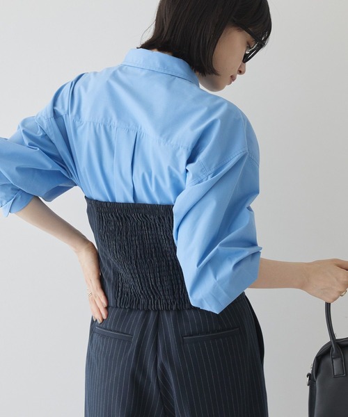 AMERICAN HOLIC（アメリカンホリック）の「【2WAY】イージーケアフロントボタンビスチェ（ベスト・レディース・ブルー系その他4/杢グレー/ブラック・S/M）」の6枚目の写真