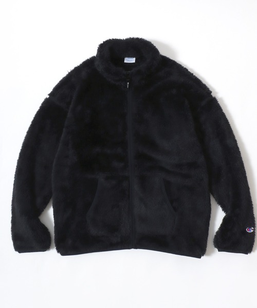 Champion/チャンピオン SHERPA FLEECE ZIP JACKET/シェルパフリース ロゴ ワンポイント刺繍 ジップジャケット/ボアフリースジャケット/ブルゾン/レディース