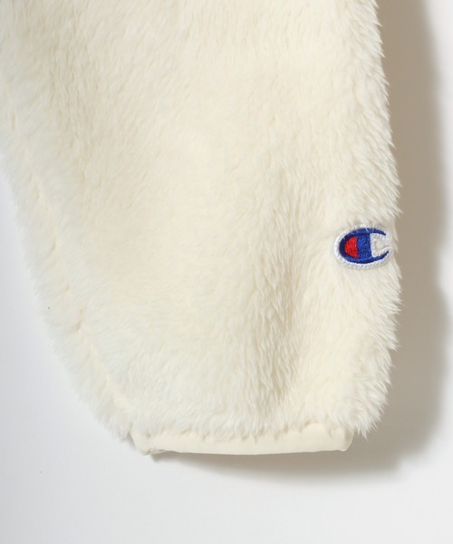 Champion(チャンピオン)の「Champion/チャンピオン SHERPA FLEECE ZIP JACKET/シェルパフリース ロゴ ワンポイント刺繍 ジップジャケット/ボアフリースジャケット/ブルゾン/レディース(ブルゾン・レディース・オフホワイト/ブラック/ライトパープル・L/M)」の14枚目の写真