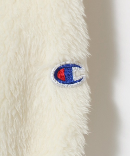 Champion(チャンピオン)の「Champion/チャンピオン SHERPA FLEECE ZIP JACKET/シェルパフリース ロゴ ワンポイント刺繍 ジップジャケット/ボアフリースジャケット/ブルゾン/レディース(ブルゾン・レディース・オフホワイト/ブラック/ライトパープル・L/M)」の15枚目の写真