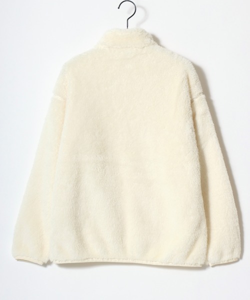 Champion(チャンピオン)の「Champion/チャンピオン SHERPA FLEECE ZIP JACKET/シェルパフリース ロゴ ワンポイント刺繍 ジップジャケット/ボアフリースジャケット/ブルゾン/レディース(ブルゾン・レディース・オフホワイト/ブラック/ライトパープル・L/M)」の10枚目の写真