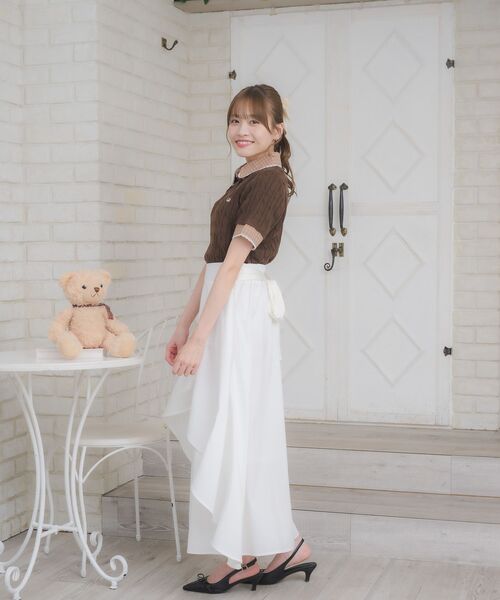 ems excite(エムズエキサイト)の「チェックSHドッキングNTPO(ニット/セーター・レディース・ブラウン/ダークブルー/ナチュラル/ダークグリーン・FREE)」の16枚目の写真