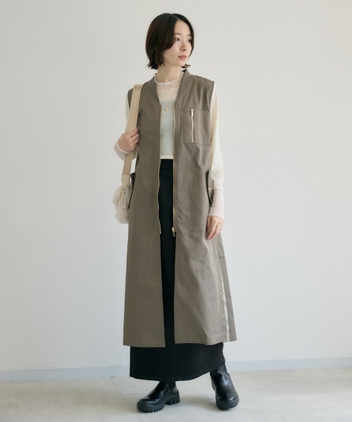  ジレ カーキ M MA-1ジレ