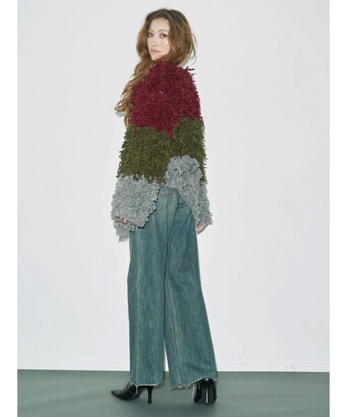 EVRIS（エヴリス）の「ループニットブルゾン（ブルゾン・レディース・レッド/ネイビー・FREE）」の9枚目の写真