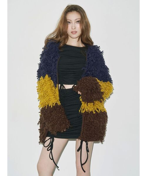 EVRIS（エヴリス）の「ループニットブルゾン（ブルゾン・レディース・レッド/ネイビー・FREE）」の11枚目の写真