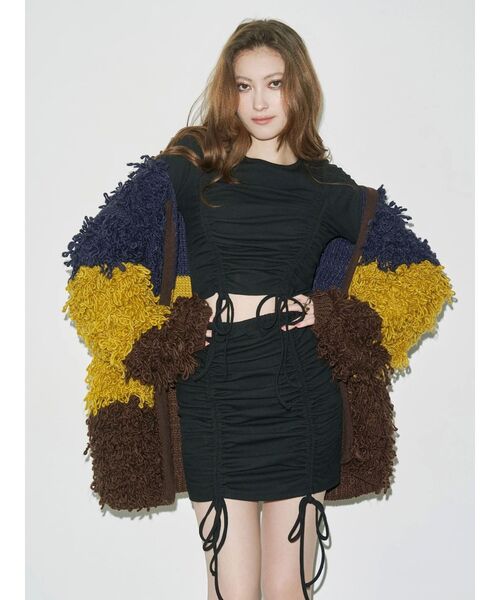 EVRIS（エヴリス）の「ループニットブルゾン（ブルゾン・レディース・レッド/ネイビー・FREE）」の12枚目の写真