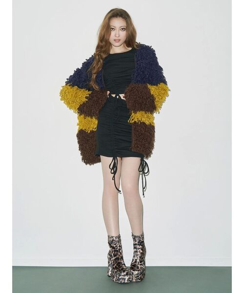 EVRIS（エヴリス）の「ループニットブルゾン（ブルゾン・レディース・レッド/ネイビー・FREE）」の14枚目の写真