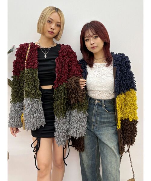 EVRIS（エヴリス）の「ループニットブルゾン（ブルゾン・レディース・レッド/ネイビー・FREE）」の19枚目の写真