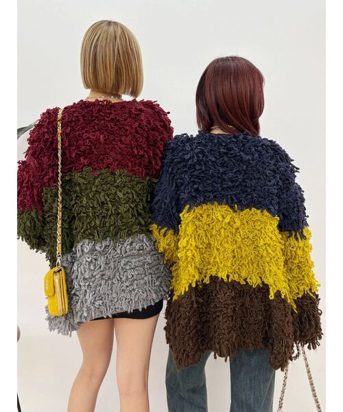 EVRIS（エヴリス）の「ループニットブルゾン（ブルゾン・レディース・レッド/ネイビー・FREE）」の20枚目の写真