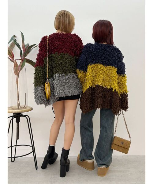 EVRIS（エヴリス）の「ループニットブルゾン（ブルゾン・レディース・レッド/ネイビー・FREE）」の21枚目の写真