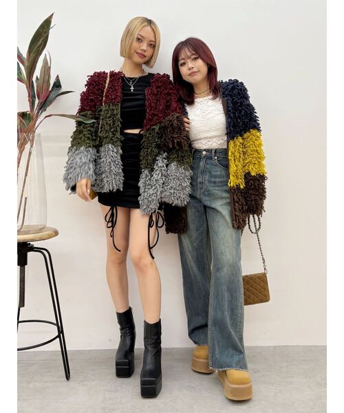 EVRIS（エヴリス）の「ループニットブルゾン（ブルゾン・レディース・レッド/ネイビー・FREE）」の22枚目の写真