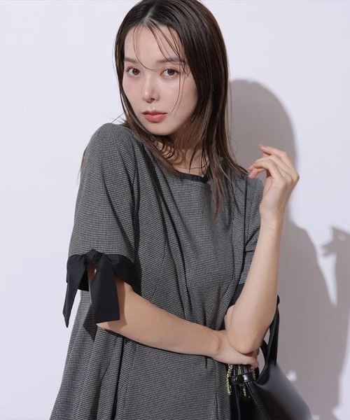 新品マイストラーダ　マチフレアミニワンピース （黒） Mystrada（マイストラーダ）の「マチフレアミニワンピース（ワンピース