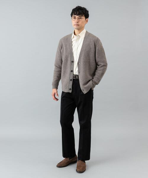 URBAN RESEARCH ROSSO MEN(アーバンリサーチロッソメン)の「『XLサイズあり』ハミルトンウールガーター編みVネックカーディガン(カーディガン/ボレロ・メンズ・グレー/グレー系その他/ブラック・X-LARGE/LARGE/MEDIUM)」の6枚目の写真