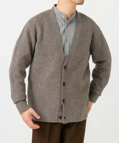 URBAN RESEARCH ROSSO MEN(アーバンリサーチロッソメン)の「『XLサイズあり』ハミルトンウールガーター編みVネックカーディガン(カーディガン/ボレロ・メンズ・グレー/グレー系その他/ブラック・X-LARGE/LARGE/MEDIUM)」の8枚目の写真