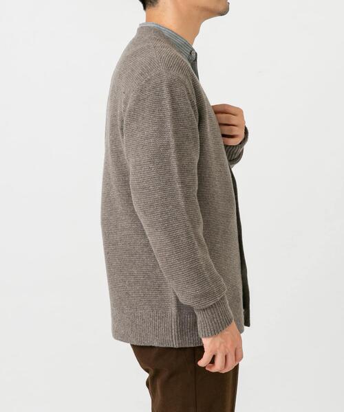 URBAN RESEARCH ROSSO MEN(アーバンリサーチロッソメン)の「『XLサイズあり』ハミルトンウールガーター編みVネックカーディガン(カーディガン/ボレロ・メンズ・グレー/グレー系その他/ブラック・X-LARGE/LARGE/MEDIUM)」の10枚目の写真