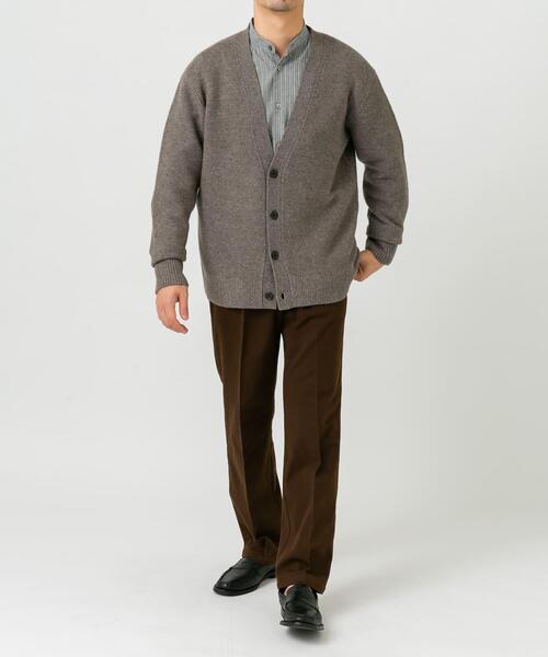 URBAN RESEARCH ROSSO MEN(アーバンリサーチロッソメン)の「『XLサイズあり』ハミルトンウールガーター編みVネックカーディガン(カーディガン/ボレロ・メンズ・グレー/グレー系その他/ブラック・X-LARGE/LARGE/MEDIUM)」の11枚目の写真