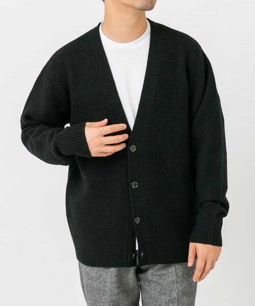 セール】『XLサイズあり』ハミルトンウールガーター編みVネック