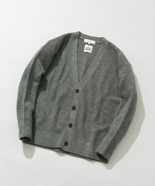 URBAN RESEARCH ROSSO MEN(アーバンリサーチロッソメン)の「『XLサイズあり』ハミルトンウールガーター編みVネックカーディガン(カーディガン/ボレロ・メンズ・グレー/グレー系その他/ブラック・X-LARGE/LARGE/MEDIUM)」の19枚目の写真