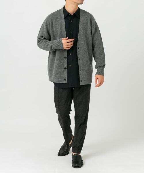 URBAN RESEARCH ROSSO MEN(アーバンリサーチロッソメン)の「『XLサイズあり』ハミルトンウールガーター編みVネックカーディガン(カーディガン/ボレロ・メンズ・グレー/グレー系その他/ブラック・X-LARGE/LARGE/MEDIUM)」の15枚目の写真