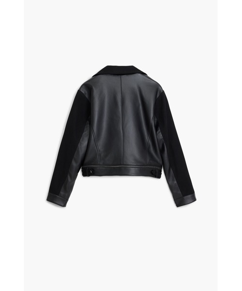 Desigual（デシグアル）の「グランジロック ニット切り替え レザー風