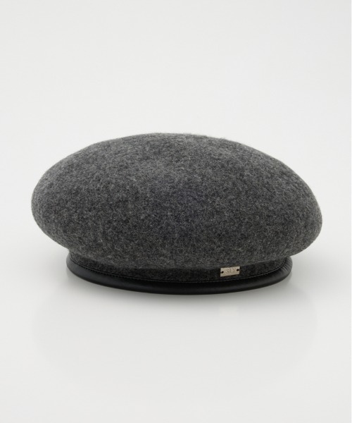 SLY(スライ)の「WOOL PIPING BERET ウール パイピング ベレー 秋服 冬服(ハンチング/ベレー帽・レディース・杢グレー/ブラック・FREE)」の9枚目の写真