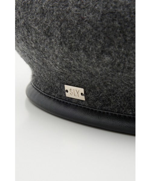 SLY(スライ)の「WOOL PIPING BERET ウール パイピング ベレー 秋服 冬服(ハンチング/ベレー帽・レディース・杢グレー/ブラック・FREE)」の13枚目の写真